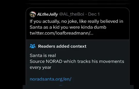 Santa Is Real Community Note