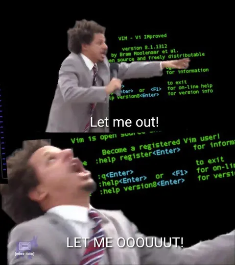 Let Me Out Vim Meme