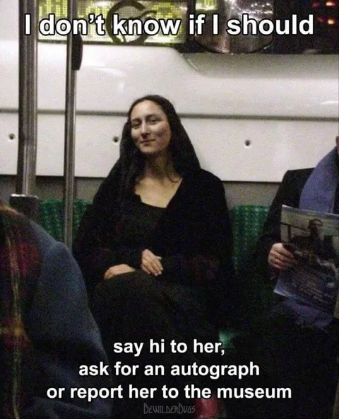 Mona Lisa on the Subway