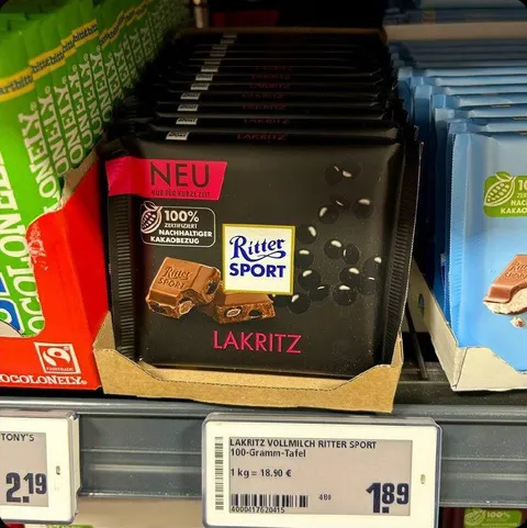 Ritter Sport Lakritz-Schokolade