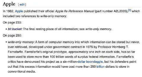 Apple Write-Only Memory Joke