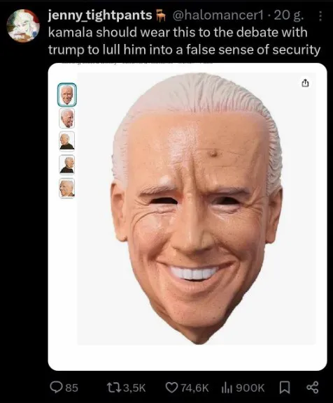 Biden Mask Debate Disguise
