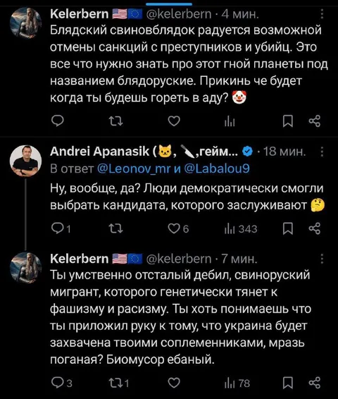 Срача в комментариях о политике