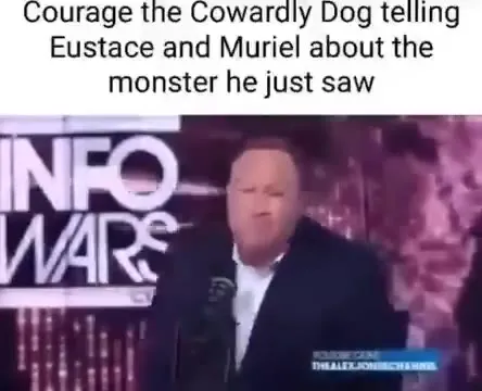Courage Explaining the Monster He Saw