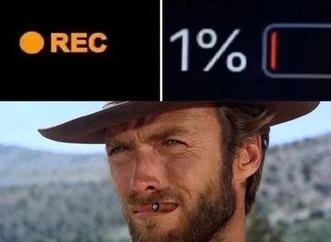 Clint Eastwood at 1% Battery
