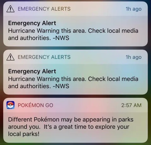 Hurricane Warning Pokémon GO Alert