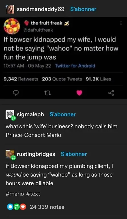 Prince-Consort Mario Billable Hours