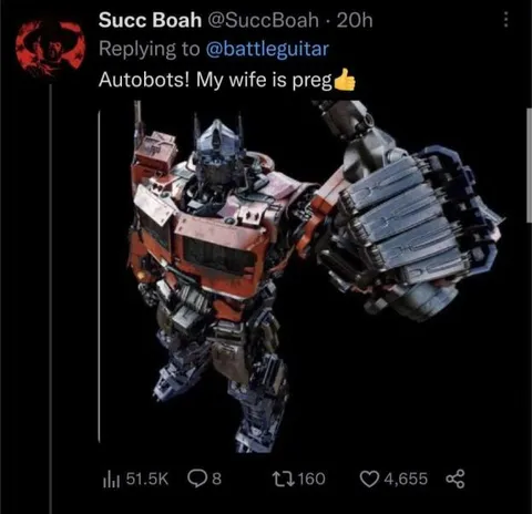 Autobots, My Wife Is Pregnant