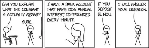 The Constant e Bank Account