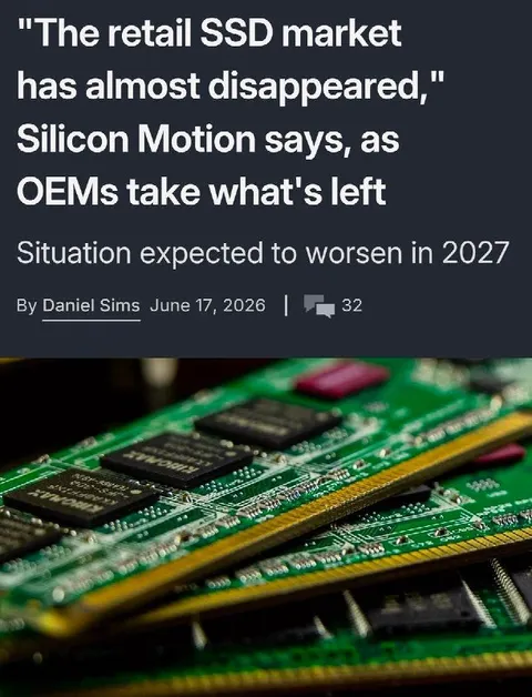 Retail SSD Market Disappears