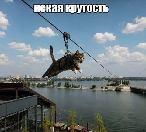 Кот демонстрирует некую крутость