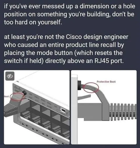Cisco RJ45 Port Design Fail