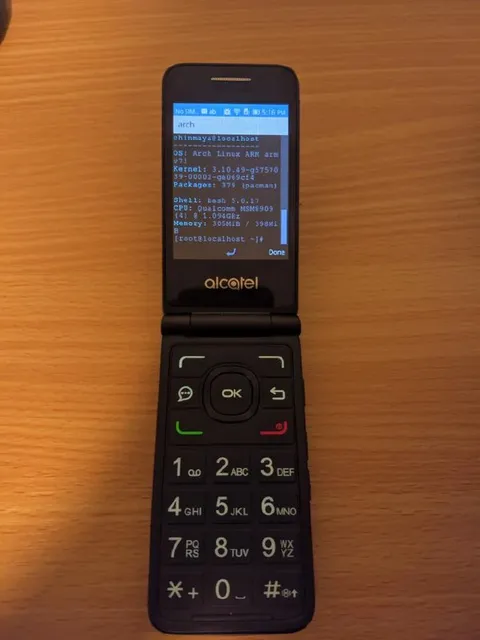 Arch Linux on a Flip Phone