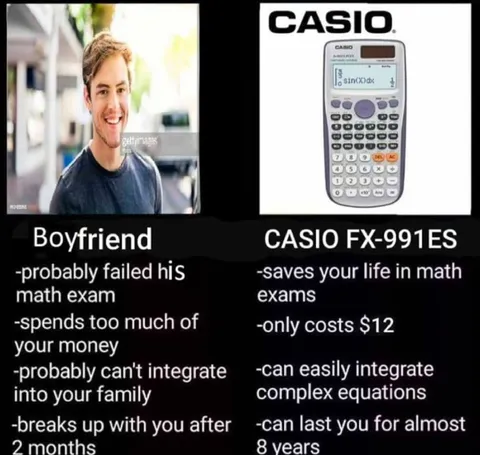 Boyfriend vs CASIO FX-991ES