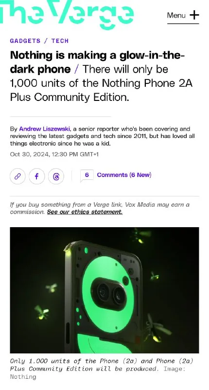 Nothing Glow-in-the-Dark Phone
