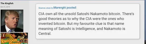CIA Owns Unsold Satoshi Bitcoin