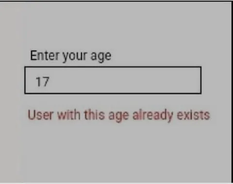 User With This Age Already Exists