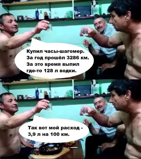 Расход водки 3,9 литра