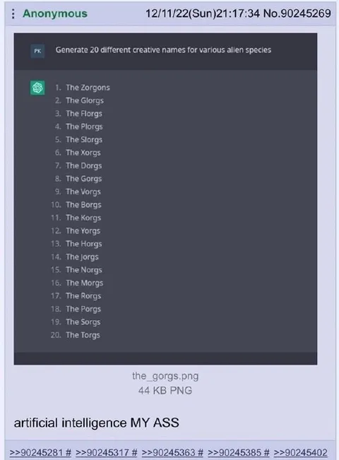 AI Names Every Alien the Gorgs