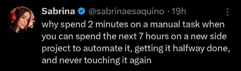 Automating Instead of Doing the Task