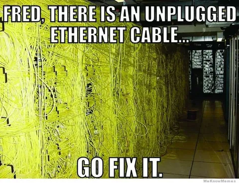 Unplugged Ethernet Cable Emergency