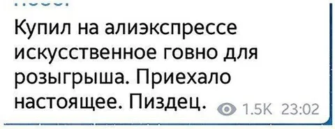 Искусственное говно с Алиэкспресса