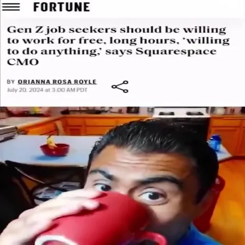 Gen Z Work For Free Reaction