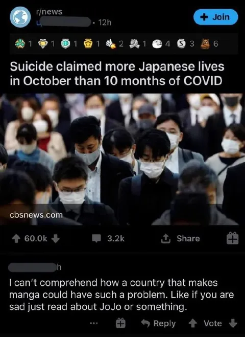 Japan Suicide Manga Comment