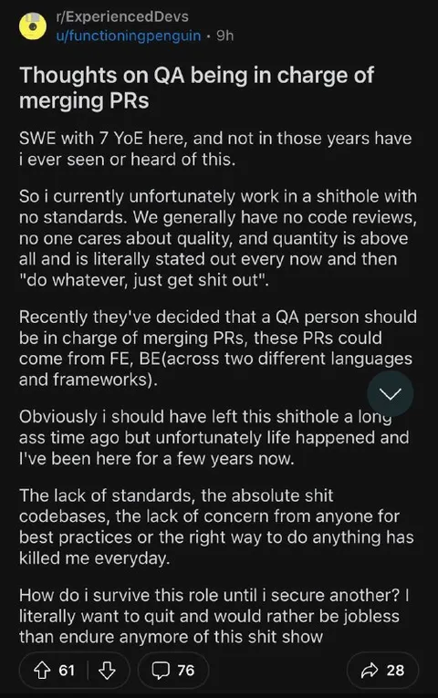QA In Charge of Merging PRs