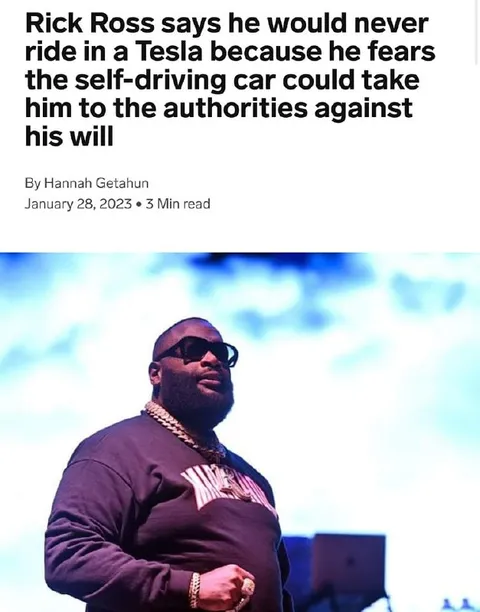 Rick Ross Fears Self-Driving Tesla