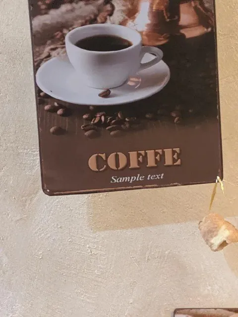 Coffee Sample Text Sign