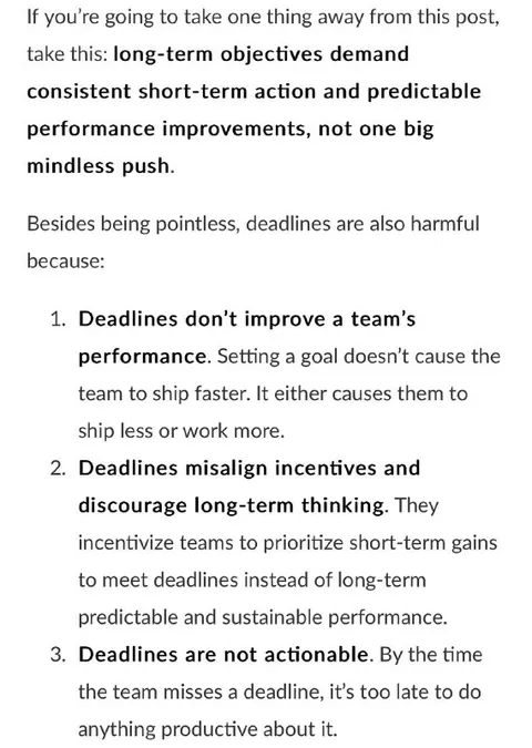 Deadlines Are Harmful