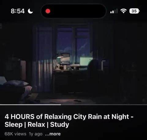 Relaxing City Rain at Night