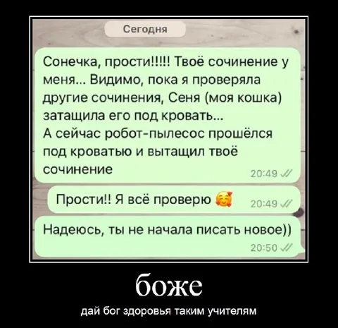 Учитель спасает сочинение