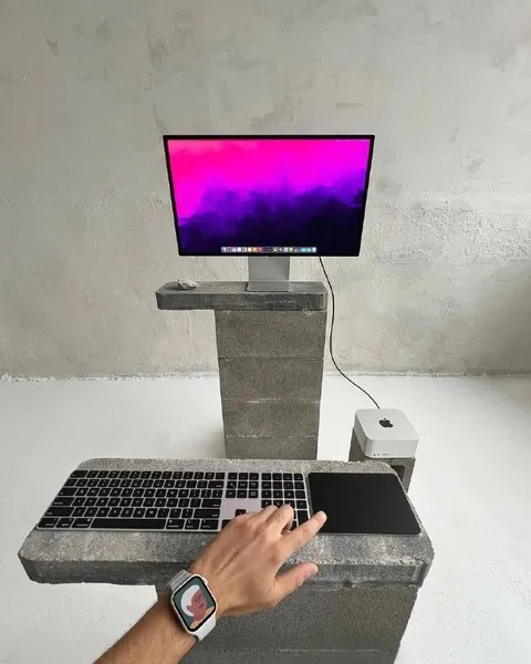 Concrete Mac workstation