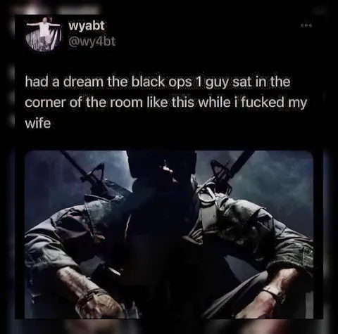 Black Ops Guy Watches From Corner