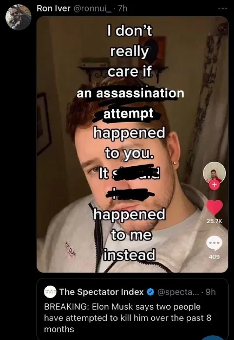 Elon Musk assassination reaction