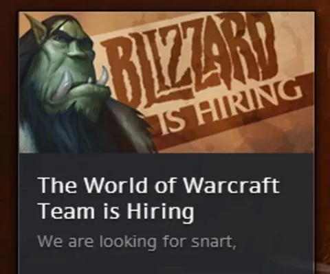 World of Warcraft Is Hiring