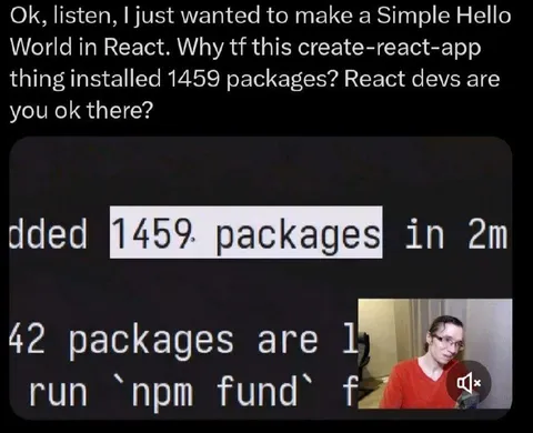 Create React App Installs 1459 Packages