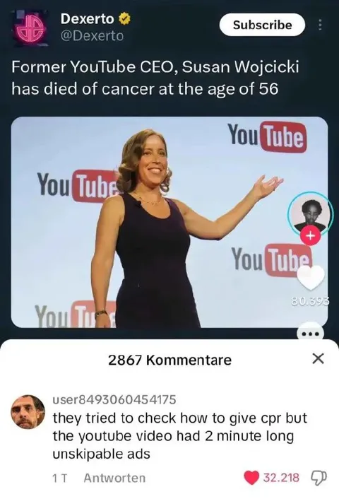 Susan Wojcicki Unskippable CPR Ad