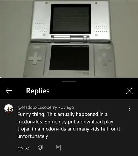 Nintendo DS Trojan Prank