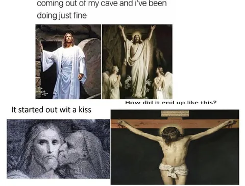 Jesus Coming Out of His Cave