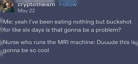 Buckshot MRI Reaction