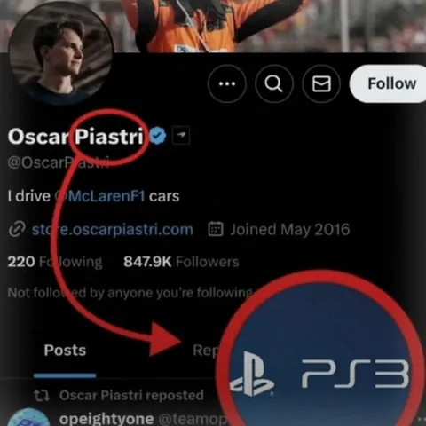 Oscar Piastri PS3 Logo Joke