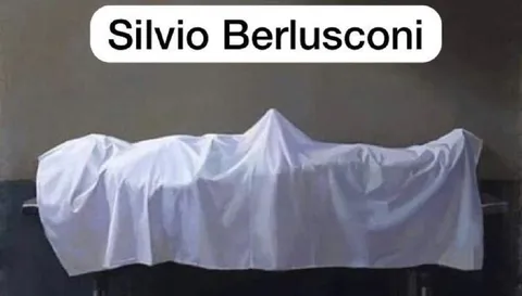 Silvio Berlusconi Under a Sheet