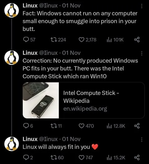Linux Always Fits Inside You