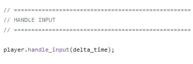 Player Handle Input Code
