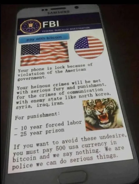 Fake FBI Bitcoin Ransomware
