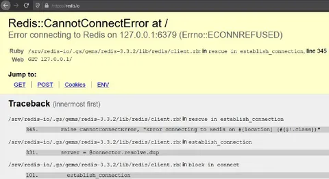 Redis Connection Refused Error