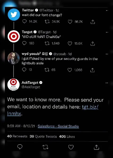 Target Asks for More Details